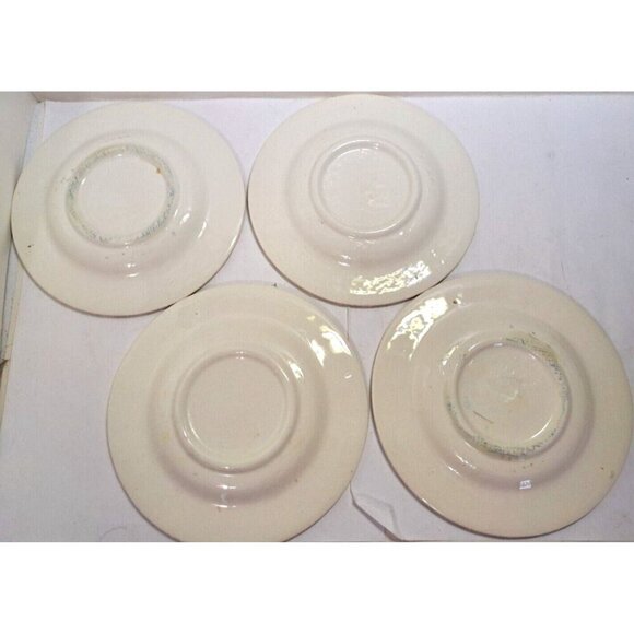 Harker Pottery Vintage Set of 4 Ashtrays/Dishes Vintage Vehicles - Picture 6 of 7